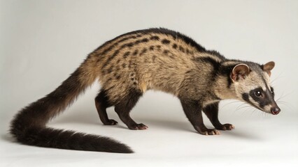 Fototapeta premium Banded Palm Civet on studio background 