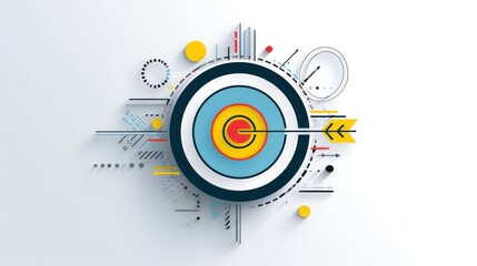 Target with arrow,  modern design