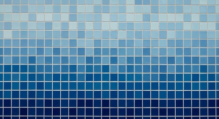 Blue square mosaic tile pattern texture background with color gradient 