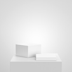 Modern Product Podium. 3D Backdrop. 3D illustration.