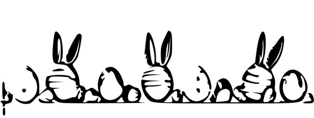 happy easter food sweets, chocolates, pralines, holiday celebration banner panorama long - chocolate easter eggs with easter bunny ears, isolated on white background 