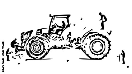 Powerful Tractor Disassembly with Tiny Mechanics
