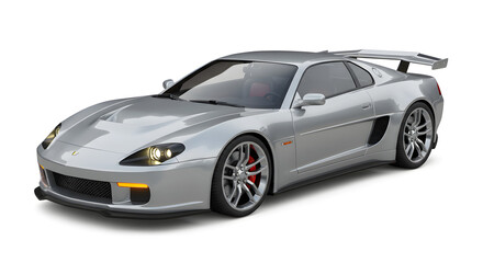 Silver Sports Car: High-Performance Vehicle Image