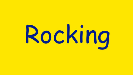 Rocking text design for t shirt and coffee mug design.