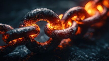 Fiery metal chain