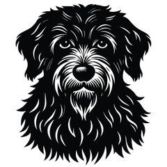 black rssina terrier vector dog
