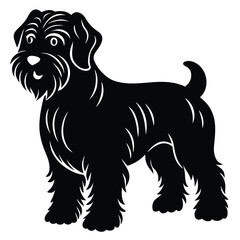 black rssina terrier vector dog