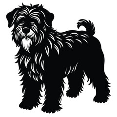 black rssina terrier vector dog