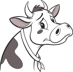 cow cartoon isolated on white