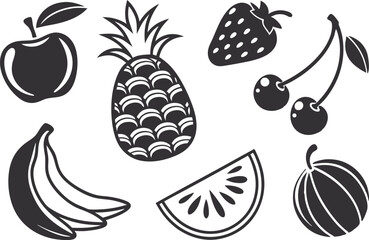 Colorful Fruits Icon Set. Modern Fruits Icon Collection. Fresh Fruits Icon Design. Minimalist Fruits Icon Pack. Hand Drawn Fruits Icon Art. Flat Style Fruits Icon Set. Simple Fruits Icon Graphics