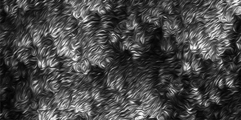 fur texture background. Black Fur Texture Background, Dark Fluffy Hair Material, Soft Shaggy Textile. High Contrast Monochrome Art, Mysterious Grunge Flow for Posters, Covers, and Digital art.