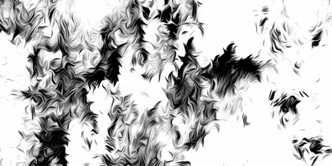Abstract Black and White Smoke Texture Flowing Ink Clouds, Chaotic Swirls, Grunge Energy Background, Artistic Modern Design, High Contrast Monochrome Wave Form for Print or Digital art.
