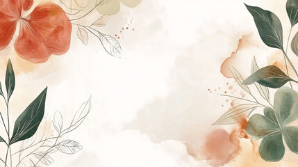 luxury flower wallpaper design incorporating wildflowers and line art elements suitable for high-end interior decor and stylish graphic designs