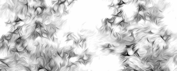 Abstract Black and White Smoke Texture Flowing Ink Clouds, Chaotic Swirls, Grunge Energy Background, Artistic Modern Design, High Contrast Monochrome Wave Form for Print or Digital art.