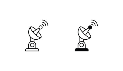 Satellite Station icon design with white background stock illustration