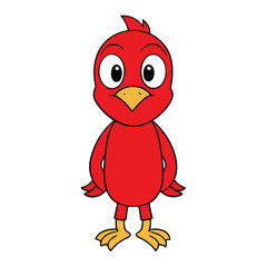 A cute cartoon parrot, a cheerful feathered animal illustration with a funny beak and a festive hat, brings happy Christmas cheer