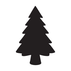 Minimalist Pine Tree Silhouette Logo Design.eps