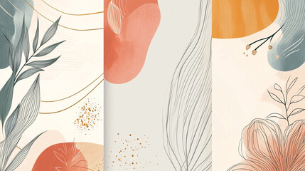 elegant spring floral watercolor vector background with hand drawn flowers leaves and plants suitable for wall art and greeting cards