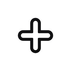 Fototapeta premium black plus sign icon