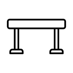 Balance beam for gymnastics in minimalist design  