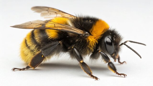 Barbut&rsquo;s Cuckoo Bumblebee on studio background
