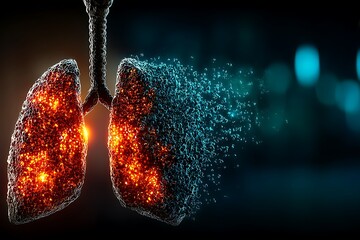 Lungs Damaged by Pollution