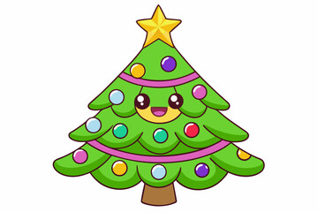 Christmas tree vector illustration