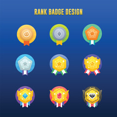Rank Badge Design Collection for Games and Achievements