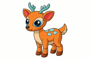 A Cute Deer Vector art in illustration
