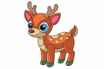 A Cute Deer Vector art in illustration