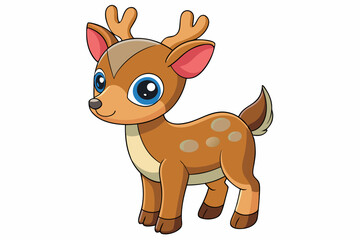 A Cute Deer Vector art in illustration