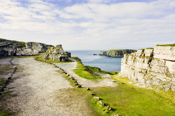 Larrybane Quarry Aerial &ndash; Scenic Views of Game of Thrones Filming Location by the Sea	