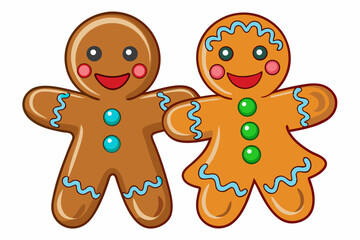 gingerbread cookies vector