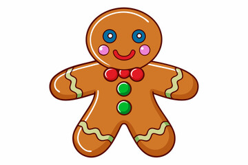 gingerbread cookies isolated on white