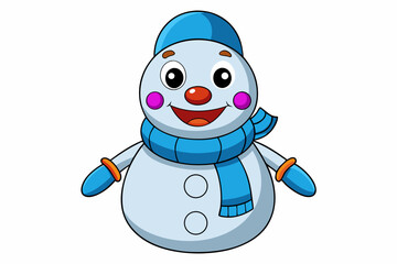 snowman with a broom