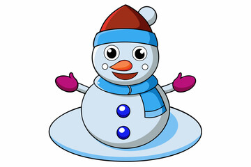 snowman with a broom