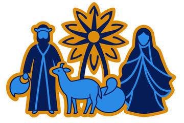 happy family with Christmas tree