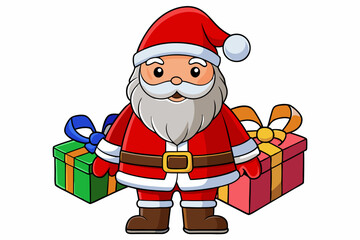 Santa Claus with presents