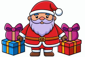 Santa Claus with presents