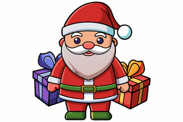 Santa Claus with presents