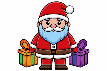 Santa Claus with presents