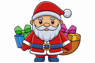 Santa Claus with presents