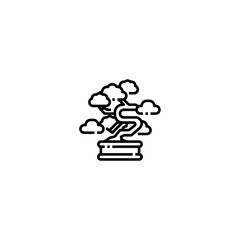 Bonsai icon flat vector design