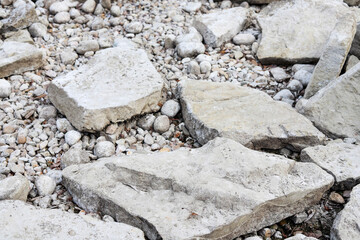 Abstract background with crushed stones, may symbolize the devastation after an earthquake.
