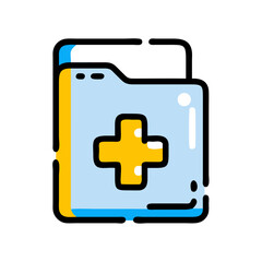 Fototapeta premium medical file folder, healthcare documentation, bright colors, health concept
