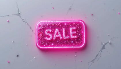 Futuristic AI-Generated Glowing Sale Tag – Neon Blue Discount Label for High-Converting E-Commerce Promotions, Flash Sales, Digital Marketing, Business Growth, Financial Deals, and Online Store Brand