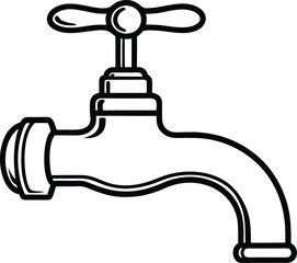 Water tap silhouette