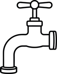 Water tap silhouette