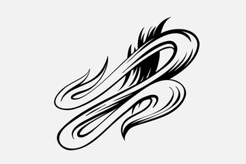 Outline Flame Hand Drawn Vector Image