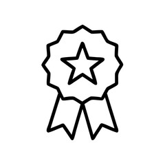 Black Friday Award Ribbon Icon Representing Success  
